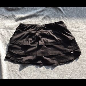 Black Head Tennis Skort